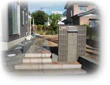 ブロック積み門柱～