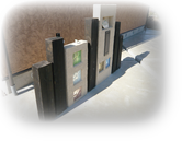 塗り壁門柱～埋め込みポスト